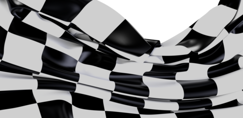 Close-up of a black and white checkered flag in motion. Perfect for conveying speed, competition, and finishing concepts.