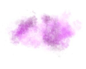 Colorful pink and white smoke cloud with soft texture on transparent background perfect for abstract compositions.