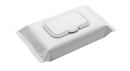 Package of antibacterial wet wipes for hygiene and disinfection uses isolated