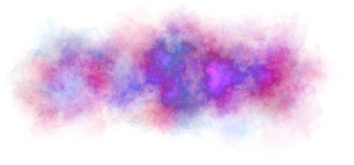 Colorful pink and blue smoke cloud with soft texture on transparent background perfect for abstract compositions