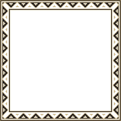 Vector gold and black square classic byzantine ornament. Rectangle, border, Ancient Greece, Eastern Roman Empire frame. Decoration of the Russian Orthodox Church