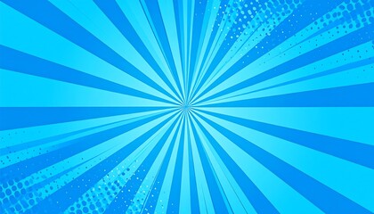 Bright blue comic book background