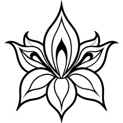 Stylized Lotus Flower Emblem lily photo