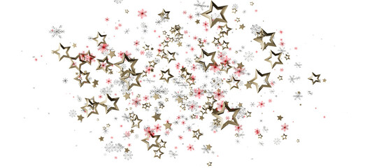 Elegant festive background featuring golden stars and snowflakes. Perfect for holiday greetings, Christmas designs, and celebratory projects. Id