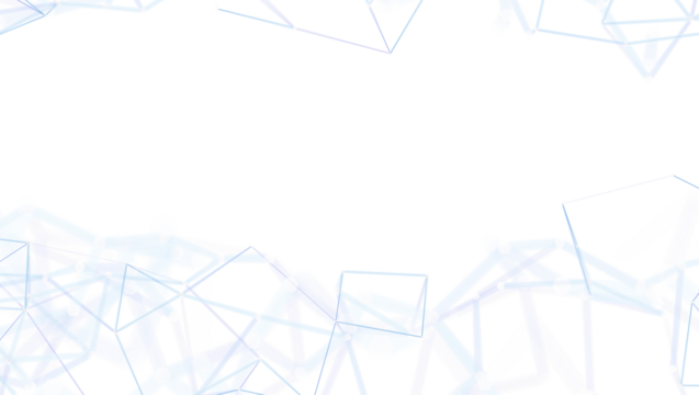 Abstract blue geometric shapes on white background. Modern technology and data connection concept. Perfect for design, presentation, and website