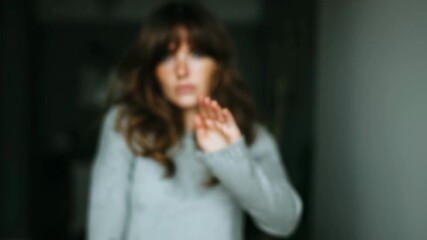 person displaying gesture of excuse conveying sense of hesitation and uncertainty