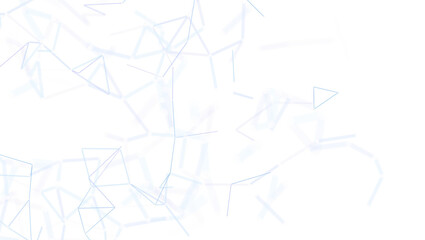 A modern digital design showcasing connected lines against a white background. Ideal for concepts of technology, networks, data, and the future.