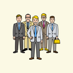 Professional Business Team Standing Together