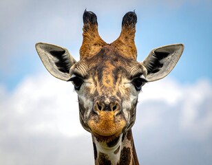 Naklejka premium Close-up giraffe portrait (3)
