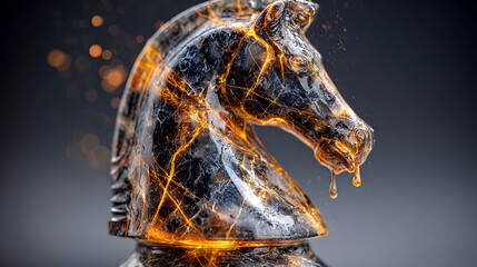 Dynamic figure in motion stylized depiction with artistic details