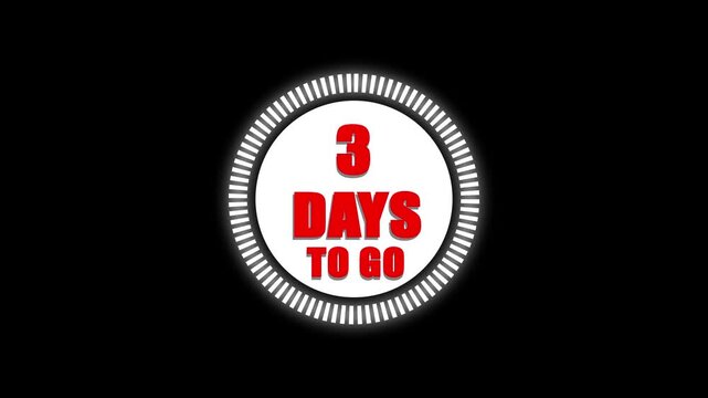 3 Days Remaining &ndash; Final Offer Countdown Animation for Promotions and Deals