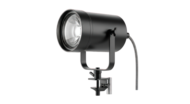 Studio spotlight isolated on transparent background