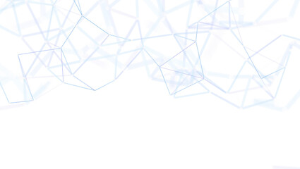 Fototapeta premium Modern abstract image of a digital network design with geometric shapes and connecting lines, perfect for technology and data concepts.