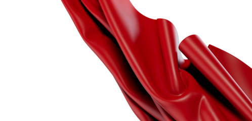 Stunning abstract of red fabric with elegant folds. Perfect for concepts like luxury, emotion, passion, art, design, and backgrounds.