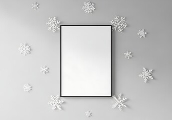 Blank Frame Winter Mockup