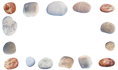 pebbles rocks frame background sea beach summer holidays