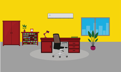 Office boss room interior design