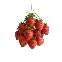 Strawberries isolate of whait bacgrond