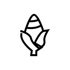 vector illustration of a corn outline icon
