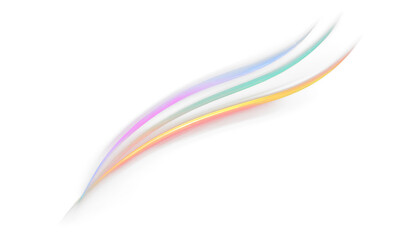 Obraz premium Radiant Rainbow Lines in Motion Clipart for Tech Designs Isolate on Transparent Background, cutout, png