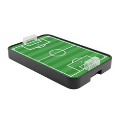 3d miniature soccer football field game with goals and play area for indoor fun and sports entertainment transparent background