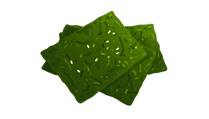 Green Square Crackers Stacked.