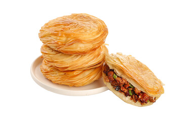 Chinese Tongguan Meat Buns Traditional Shaanxi Pastry with Savory Filling