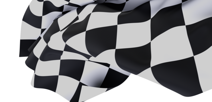 High-quality image of a checkered racing flag, perfect for sports, victory, and competition themes.