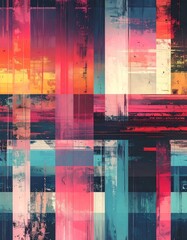 Abstract Colorful Geometric Pattern.