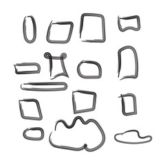 Hand-Drawn Sketchy Frames and Borders Vector Set