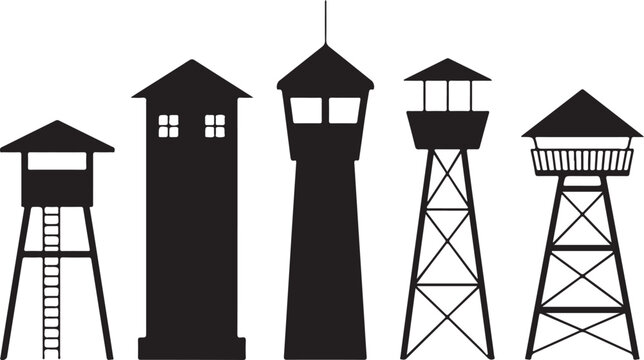 Prison Watch Towers Set For Guarding and Security Surveillance of Correctional Facilities, Protecting Borders and Sensitive Zones