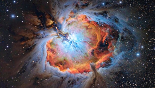 Colorful Nebula in Deep Space.