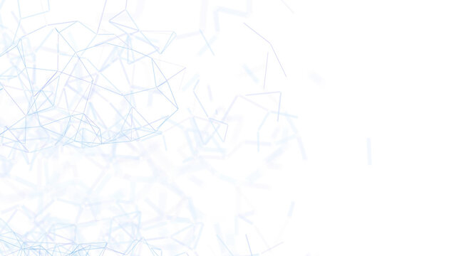 Abstract illustration of a digital network with connecting lines, representing technology, connectivity, and data exchange. Ideal for tech and b - Powered by Adobe