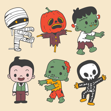 Hand drawn halloween character