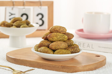 Chaoshan Candied Olive Dried Fruit Snacks on Wooden Board Traditional Chinese Licorice Treats