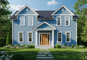 Obraz premium Beautiful, Newly Built Luxury Home Exterior