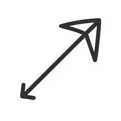 Abstract arrow icon representing Sagittarius in astrology  