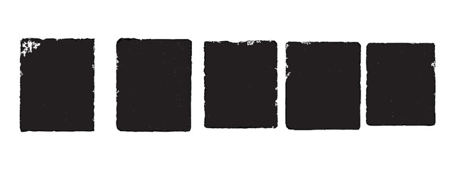 Old paper pages, overlay texture with torn, grain, worn, old, grunge effects. Overlay texture stamp, template frames with different effects. Vintage photo, old paper stamp. Vector graphic set