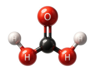 Carbonic acid structure featuring two hydroxyl and one carboxyl group.