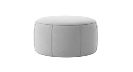 Gray pouf isolated on transparent background 