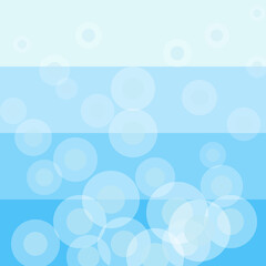 Abstract Light Blue Background with Floating Transparent Circles and Serene Horizontal Gradient Stripes