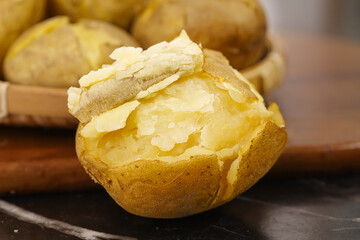 Gansu Blooming Potato with Flour Coating and Butter - Traditional Chinese Street Food Specialty