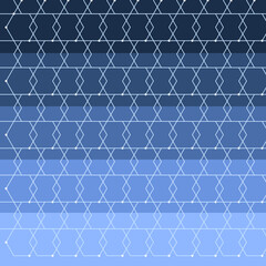 Fototapeta premium Modern Abstract Blue Gradient Background with Interconnected Geometric Hexagon and Diamond Line Pattern