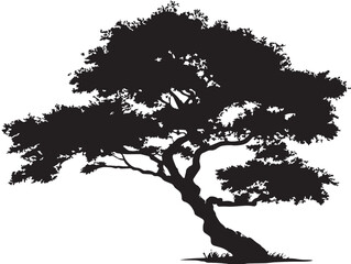 Dynamic Undercurrent Tree Design in Minimal 2D Vector Line Art  