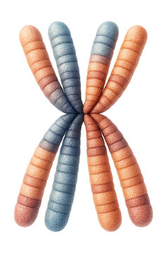 Tetrad formation with paired homologous chromosomes in prophase I of meiosis.