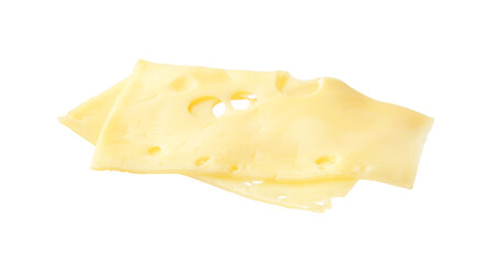 Piece of fresh cheese isolated on white