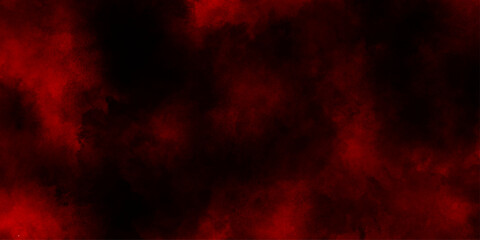 Obraz premium abstract wallpapers for murder and crime scenes, Deep crimson nebula with dark speckles, creating a dramatic and immersive atmosphere, abstract red and black smoke watercolor clouds background.