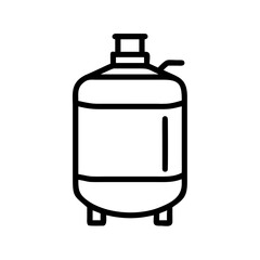Stainless steel tank icon in simple vector style for wineries  