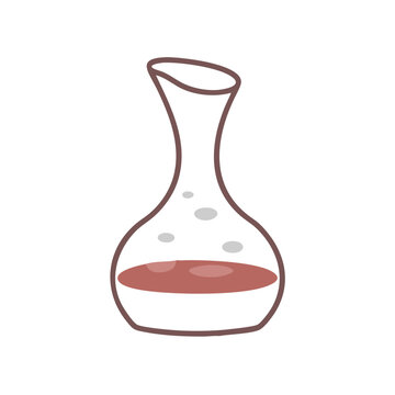 wine decanter with red wine clip art preview