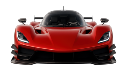 Racing car featuring front canards and a streamlined interior design.